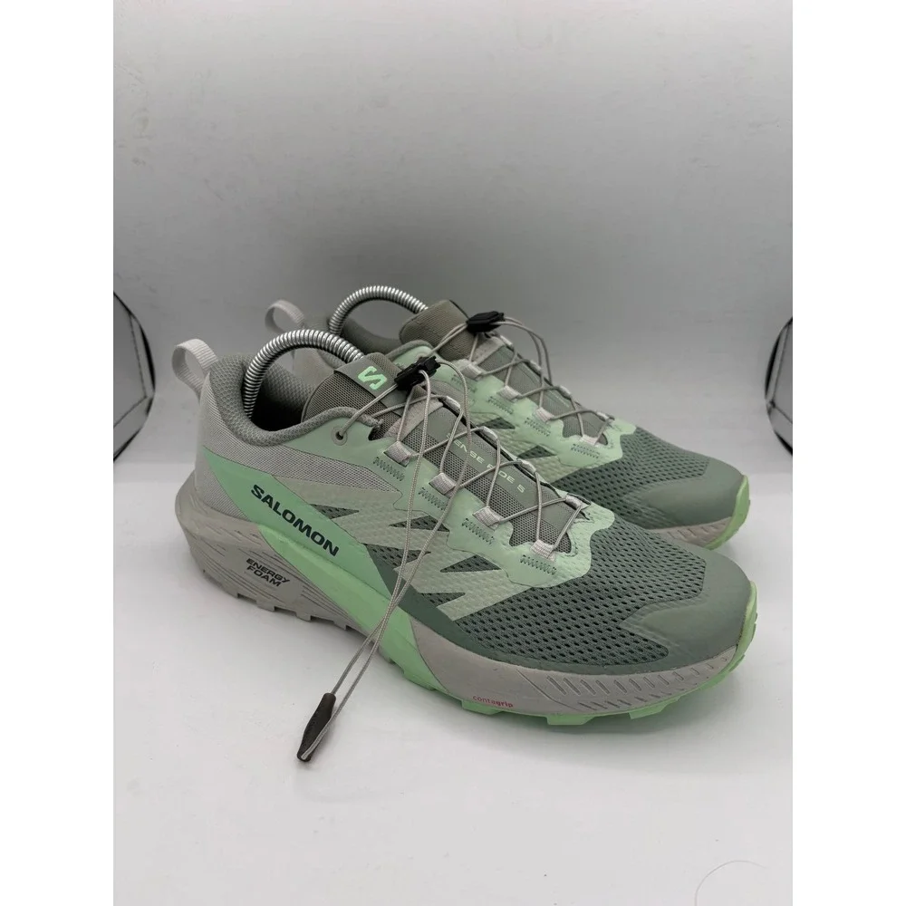 Salomon Sense Ride 5 Women's Trail Running Shoes Green Mint Size 9.5
